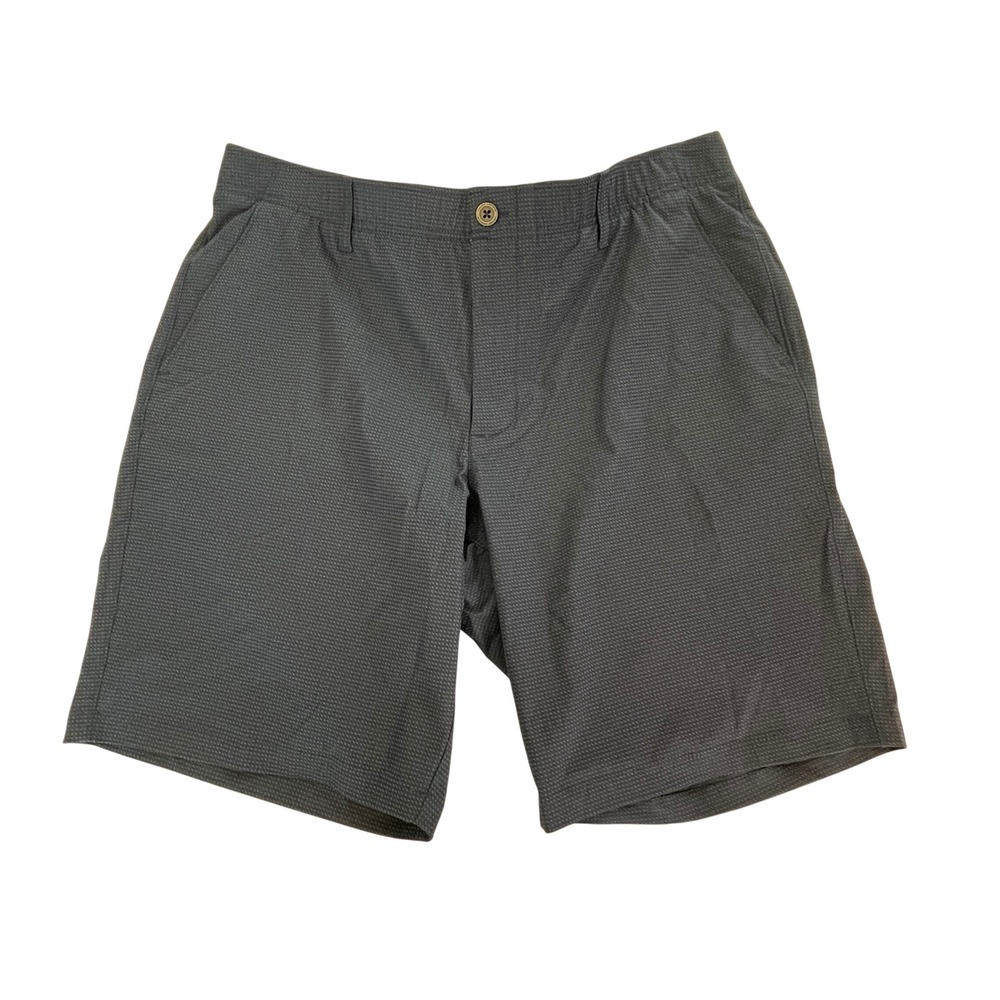Under Armour Mens Golf Shorts Size 40 Blue Textured Athletic Fit Flat Front